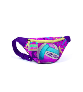 Coral High Kids Pembe Mor Voleybol Desenli Bel Çantası 11513