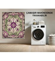 Makine Kaymaz Yıkanabilir Bohem Salon Halısı Mutfak Halısı Koridor Halısı Yolluk 6052