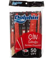 Lexroo Dolphin Çin Yemek Çubuğu-Chopsticks 23cm 50 Çift