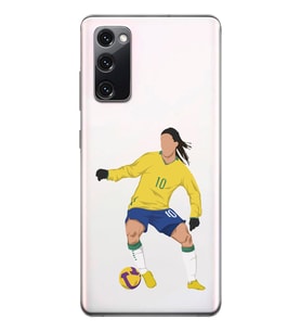 Samsung Galaxy S20 FE Uyumlu Ronaldinho Tasarımlı Şeffaf Telefon Kılıfı