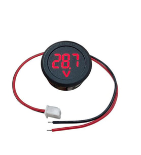  Voltmetre DC 4-100V Led Dijital Ekran Dairesel - Kırmızı