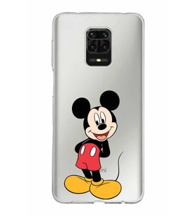 Xiaomi Redmi Note 9 Pro Uyumlu Kapak Mickey Mouse Tasarımlı Şeffaf Silikon Kılıf