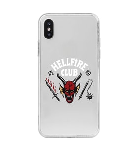 Iphone X ve XS Uyumlu Hellfire Club Tasarımlı Şeffaf Telefon Kılıfı