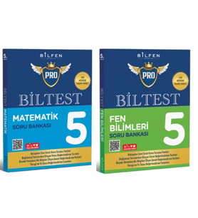 BİLFEN YAYINCILIK 5.SINIF BİLTEST PRO MATEMATİK+FEN BİLİMLERİ SORU BANKASI