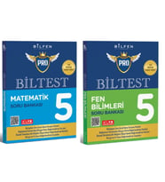 BİLFEN YAYINCILIK 5.SINIF BİLTEST PRO MATEMATİK+FEN BİLİMLERİ SORU BANKASI