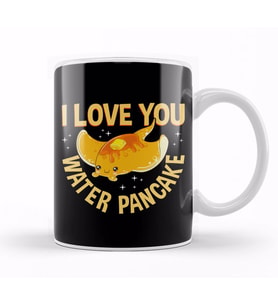 I Love You Water Pancake Adorable Stingray Pun Kupa Bardak Porselen