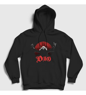 Presmono Unisex Siyah Concert Ronnie James Dio Kapüşonlu Sweatshirt 142980tt