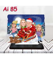 Kişiye Özel Ahşap Biblo - Aile Karikatür Biblo - 4 Kişilik Aile Biblo 38