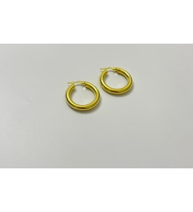Gold Kaplama Halka Küpe