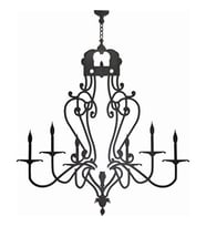 Chandelier Metal Lazer Kesim Tablo 7128 (Siyah)