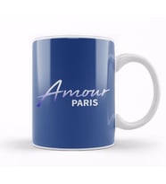 Amour Paris Slogan Kupa Bardak Porselen