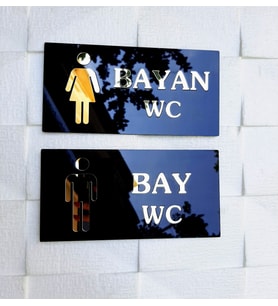 Glossy Black Serisi WC Yönlendirme Seti