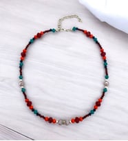 Leylan Takı  Karışık Renkli Kristal Kolye