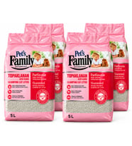 Pets Family Topaklanan Kedi Kumu Parfümsüz İnce 5 L x 4 Adet (20 kg)
