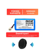 Arzum Robotek X2 AR4301 Robot Süpürge Bataryası (YÜKSEK KAPASİTE) 3200mAh Robot Süpürge Pil
