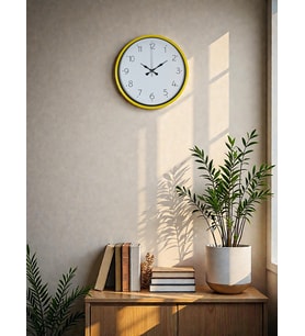 36 Cm Standart Sarı Duvar Saati
