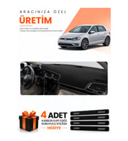 VOLKSWAGEN GOLF 7 (2012-2020) Uyumlu Torpido Koruma Örtüsü Oto Kılıfı - Siyah