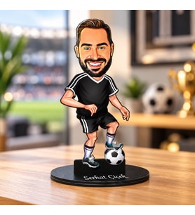 Kişiye Özel Futbol Karikatür Biblo