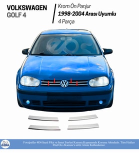 VW Golf 4 Krom Ön Panjur 4 Parça 1998-2004 P. Çelik