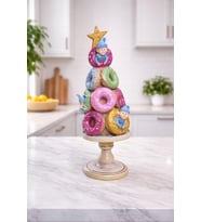 Renkli Donut & Elf Figürlü Dekoratif Polyester Obje