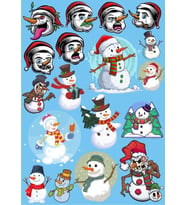 Kardan Adam Sticker Set 15 Parça Telefon, Tablet, Defter, Laptop Sticker