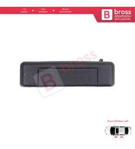 Renault 19 Super 5 Express Rapid Extra 7700793252 İçin Sol Ön veya Arka Kapı Dış Açma Kolu Siyah