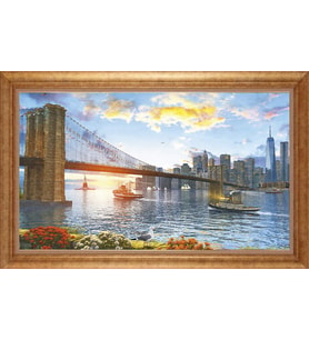 ALTIN ÇERÇEVELİ PASPARTULU TABLO CR895