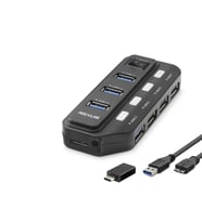 Usb Type-c 3.2 Gen1 Anahtarlı Hub 7 Port 5 Gbps Siyah U332