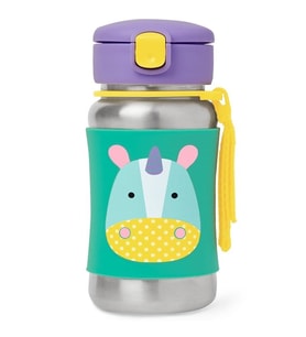 Zoo Pipetli Paslanmaz Çelik Suluk 350 ml Unicorn
