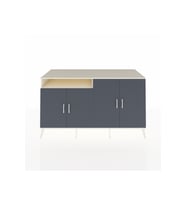Kronos Konsol 4 Raflı 4 Kapaklı 176x59x99 Aytaşı-Antrasit/Aytaşı