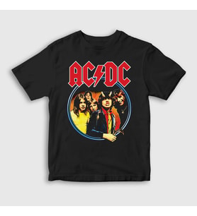 Presmono Unisex Çocuk Siyah Highway To Hell Cover AC/DC T-Shirt 6380tt