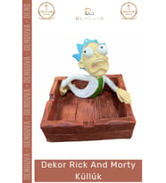 #Küllük Tasarım Dekoratif Karakter Temalı Dayanıklı Koleksiyon Masaüstü Ofis Hediye Rick And Morty K
