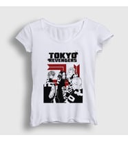 Presmono Kadın Beyaz Gang V2 Anime Tokyo Revengers T-Shirt 259903tt