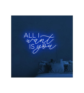 ALL I Want IS You Yazılı Neon Tabela