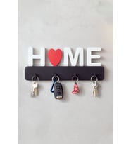 Home Kalp Şeklinde Anahtar Askılığı – Duvar Tipi Dekoratif Anahtarlık Organizer