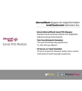 PrestaShop - Alternatif Bank Sanal POS Modülü