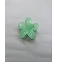Tekli, Koyu Yeşil Renk 8 cm Lotus Çiçeği Mandal Toka