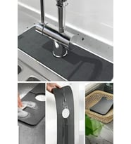 Su Emici Sihirli Lavabo Kenar Matı Musluk Altı Kurulama Mutfak Banyo Evye Su Tutucu Mat 38x13 cm