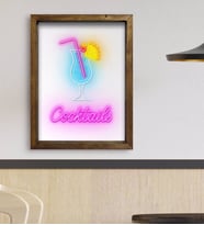 BK Gift Cafe & Bar & Restaurant Konseptli Doğal Masif Ahşap Çerçeveli Tablo 45x65cm-11