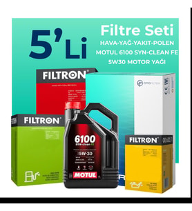 Filtron Mercedes Citan 1.5 Dizel Filtre Bakım Seti Motul Motor Yağlı (2012-2020) 5 Li