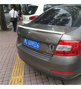 Skoda Octavia Bagaj Üstü Spoiler Yapışık Abs Plastik 2013 Sonrası