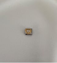 İtalyan Taşlı Kalp Charm (Gümüş)