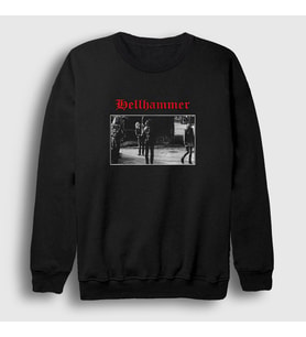 Presmono Unisex Siyah Band Hellhammer Sweatshirt 375461tt
