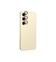 Samsung Galaxy S24 Uyumlu Zore Titanium Premium Temperli Kamera Lens Koruyucu (Sarı)
