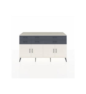 Kronos Konsol 3 Raflı 6 Çekmeceli 4 Kapaklı 176x59x99 Aytaşı-Aytaşı/Antrasit