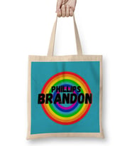 Brandon Phillips CARTON ART - baseball Gifts Vintage Retro Rainbow For BOYS AND Dad Bez Çanta Uzun Saplı