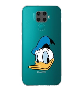 Huawei Mate 30 Lite  Kamera korumalı Kapak Donald Duck Tasarımlı  Şeffaf Kılıf