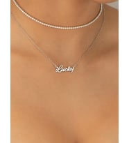 Kişiye Özel Lucky Şans Temalı Kolye 925K Gümüş