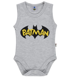 Civil Baby Batman Baskılı 3-18 Ay Çıtçıtlı Badi - Gri