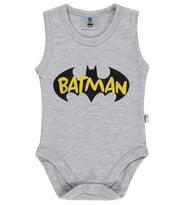 Civil Baby Batman Baskılı 3-18 Ay Çıtçıtlı Badi - Gri